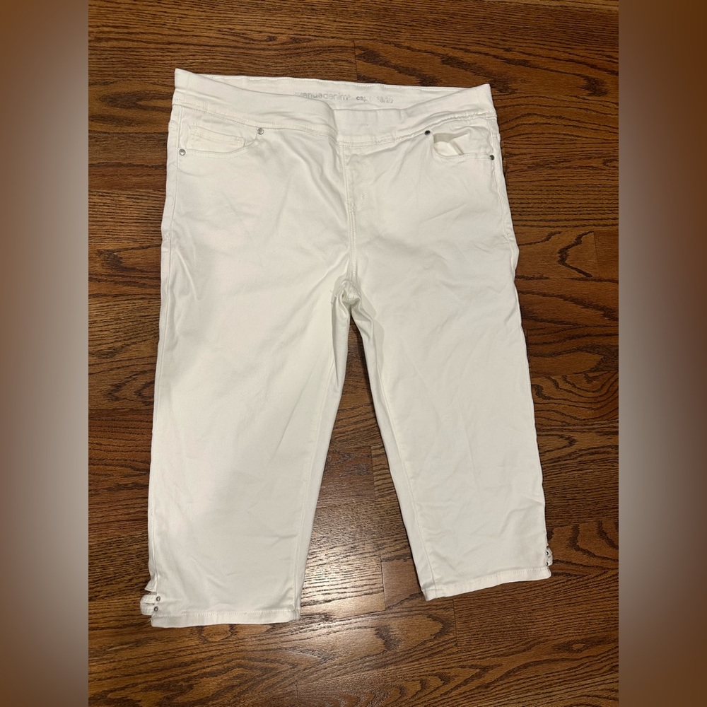 Avenue Denim High Waist Pull Capris